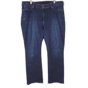 Duluth Trading Jeans 16x31 Womens Straight Leg Mid Rise Dark Wash Bottoms